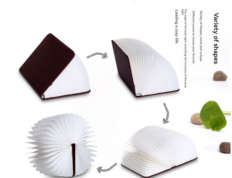 Book Lamp Folding Page Flipping Night Light - Nidoozi