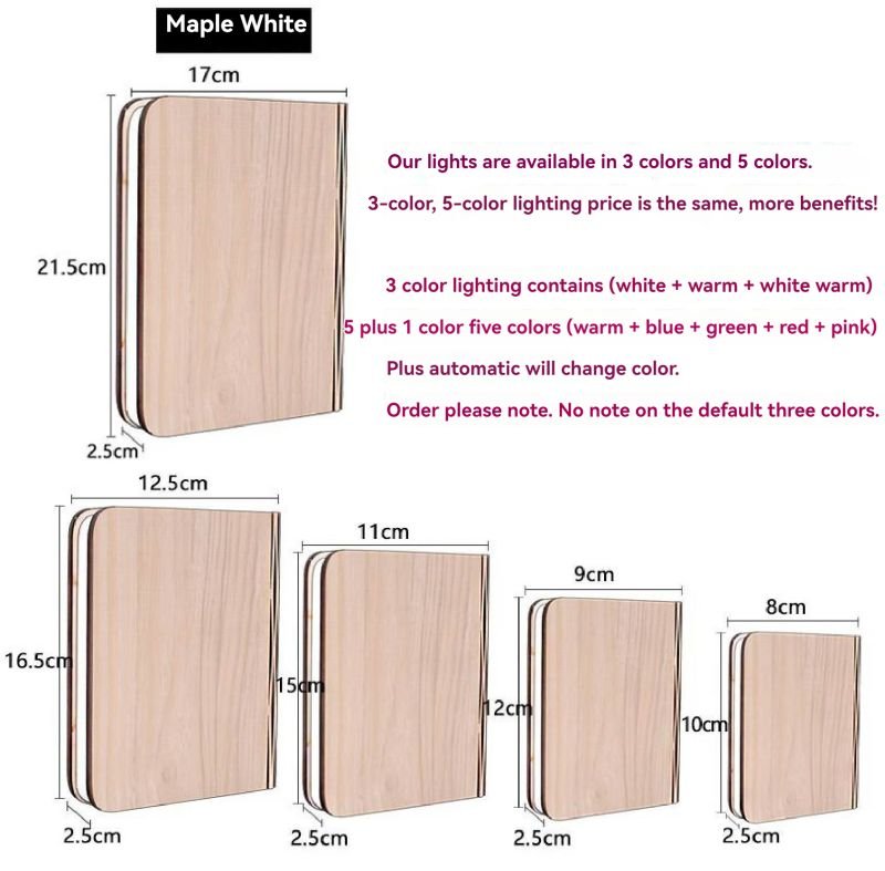Book Lamp Folding Page Flipping Night Light - Nidoozi