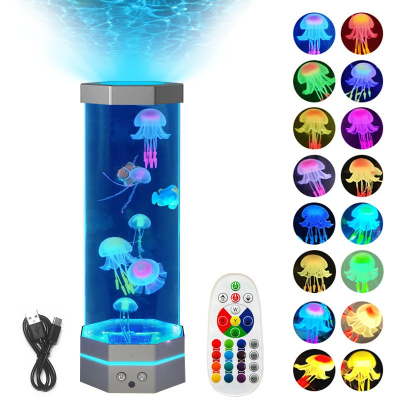 Fish Tank Projection Jellyfish Light LED ambient Night Light - Nidoozi