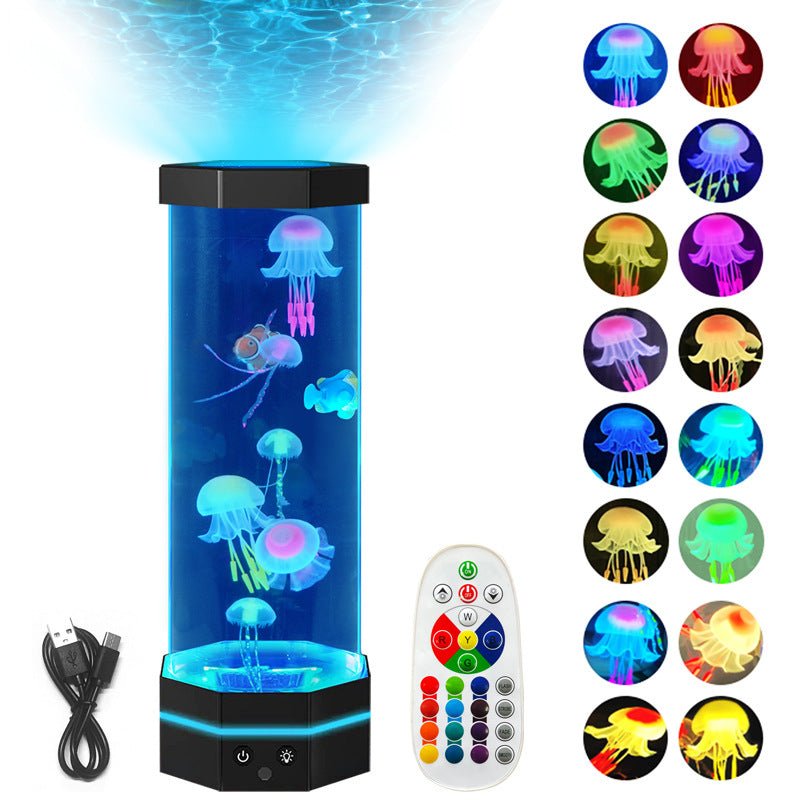 Fish Tank Projection Jellyfish Light LED ambient Night Light - Nidoozi