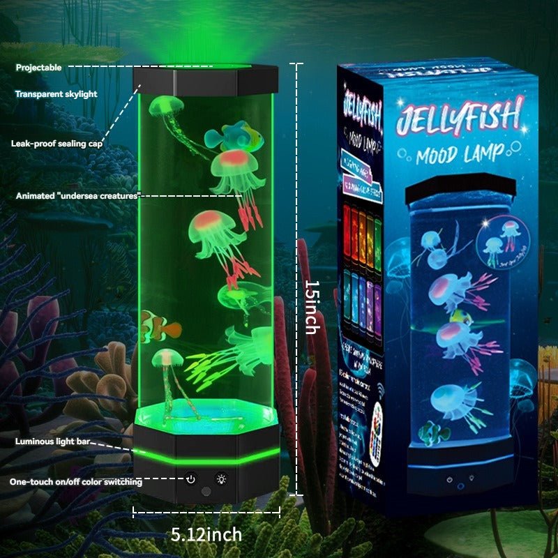 Fish Tank Projection Jellyfish Light LED ambient Night Light - Nidoozi