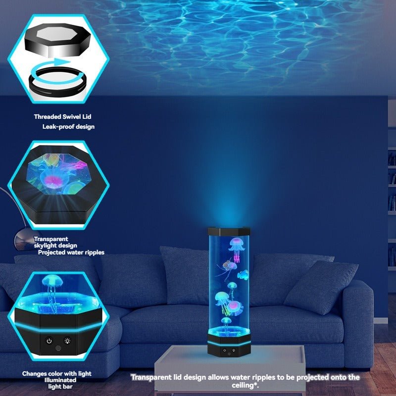 Fish Tank Projection Jellyfish Light LED ambient Night Light - Nidoozi