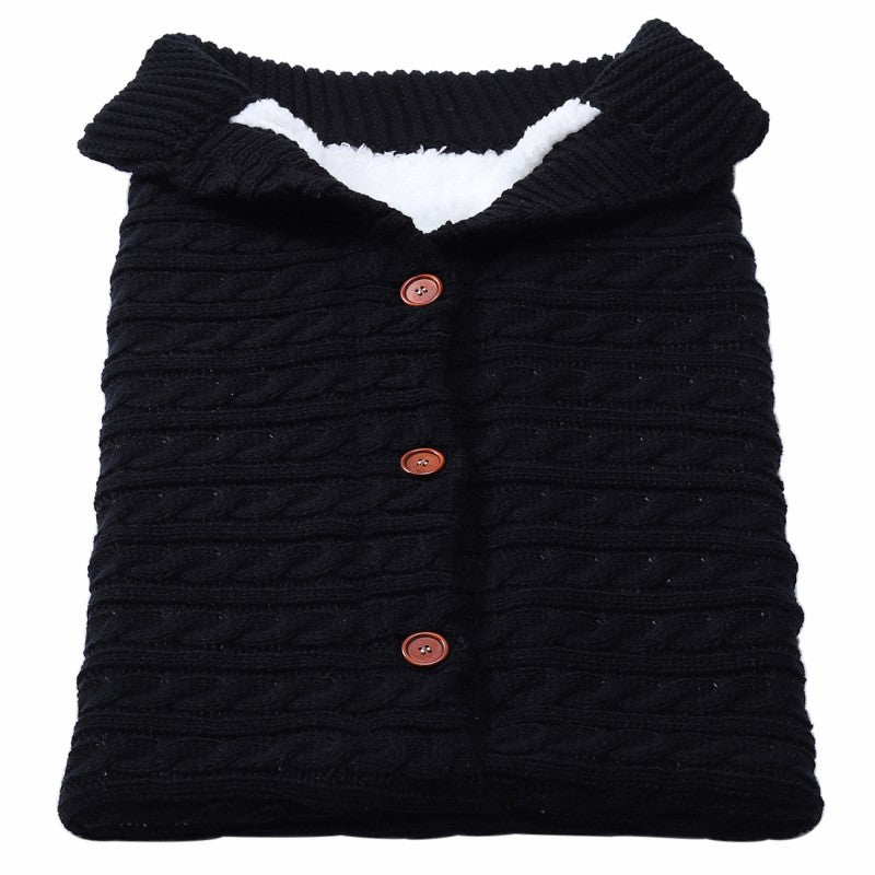 Baby Button Knitted Stroller Sleeping Bag - Nidoozi
