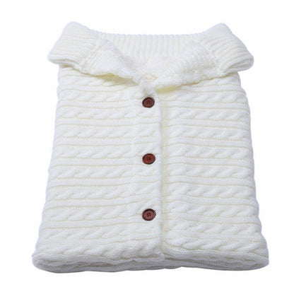 Baby Button Knitted Stroller Sleeping Bag - Nidoozi