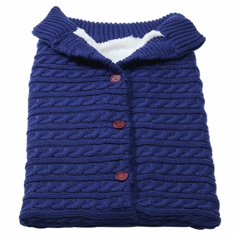 Baby Button Knitted Stroller Sleeping Bag - Nidoozi