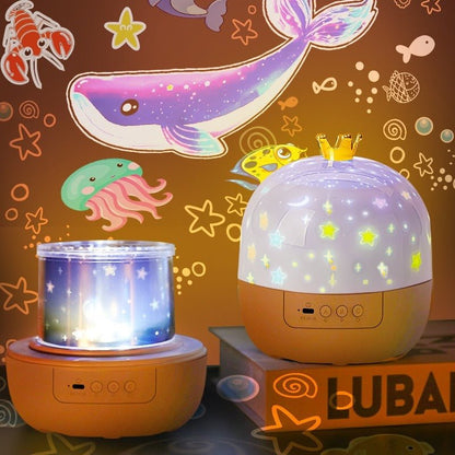 Crown Star Projector Night Light - Nidoozi