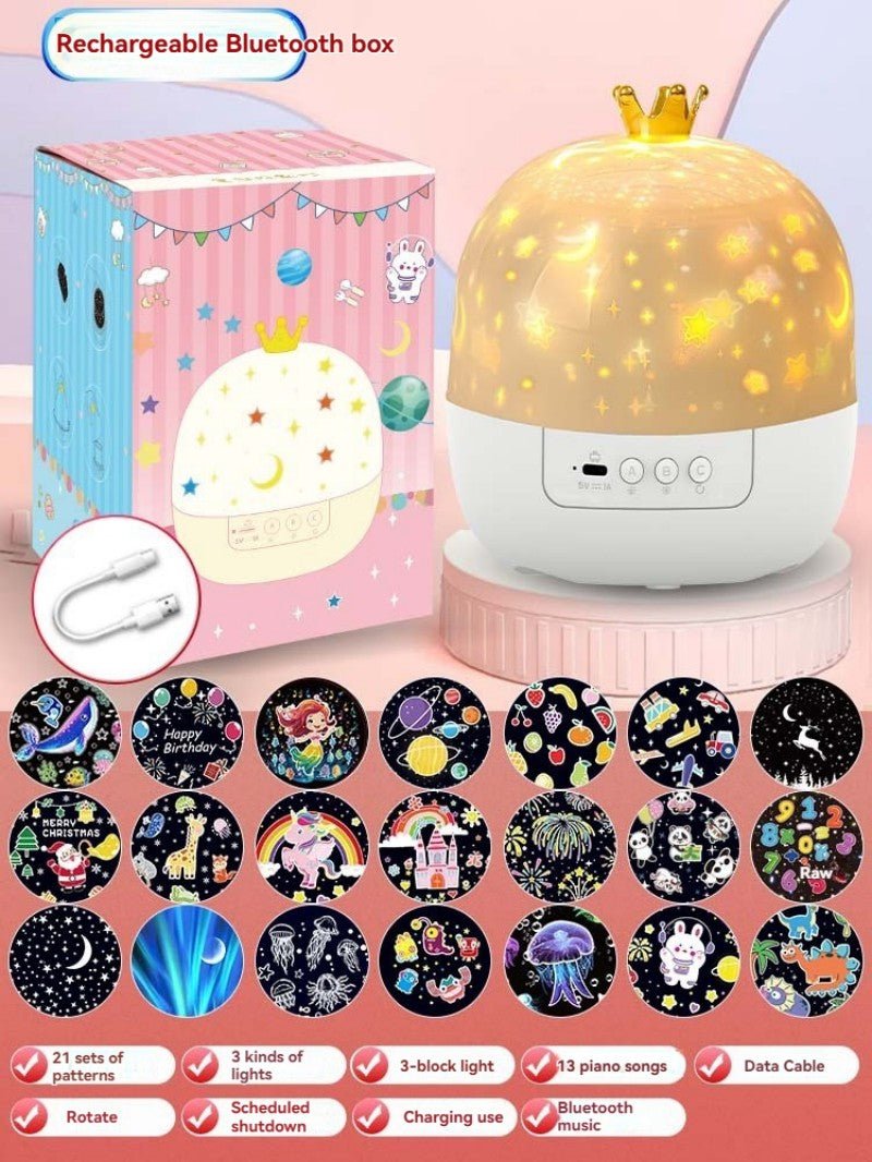 Crown Star Projector Night Light - Nidoozi
