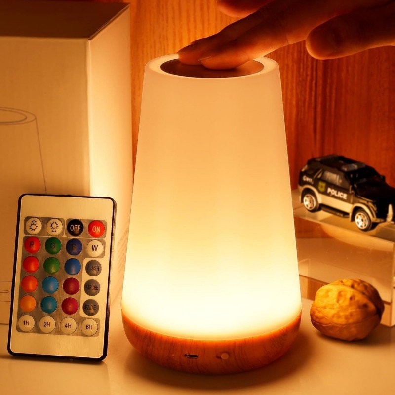 Wood Grain Touch Night Light - Nidoozi