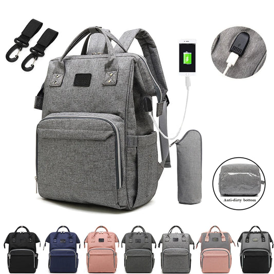Nappy Backpack Bag Mummy Large Capacity Bag Mom Baby Multi-function Waterproof Outdoor Travel Diaper Bags For Baby Care - Nidoozi