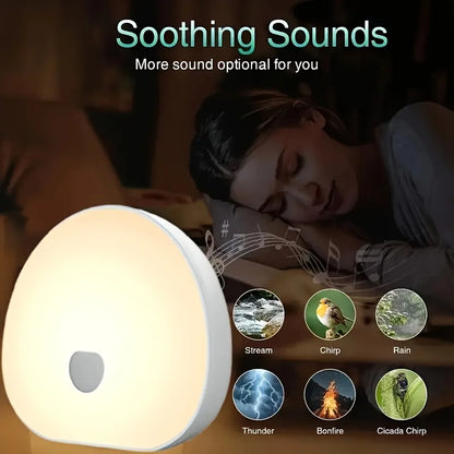 New White Noise Night Light 7 Color Ambient Light Effects 10 Soothing White Noise Sounds Suitable For  Bedroom Night Light