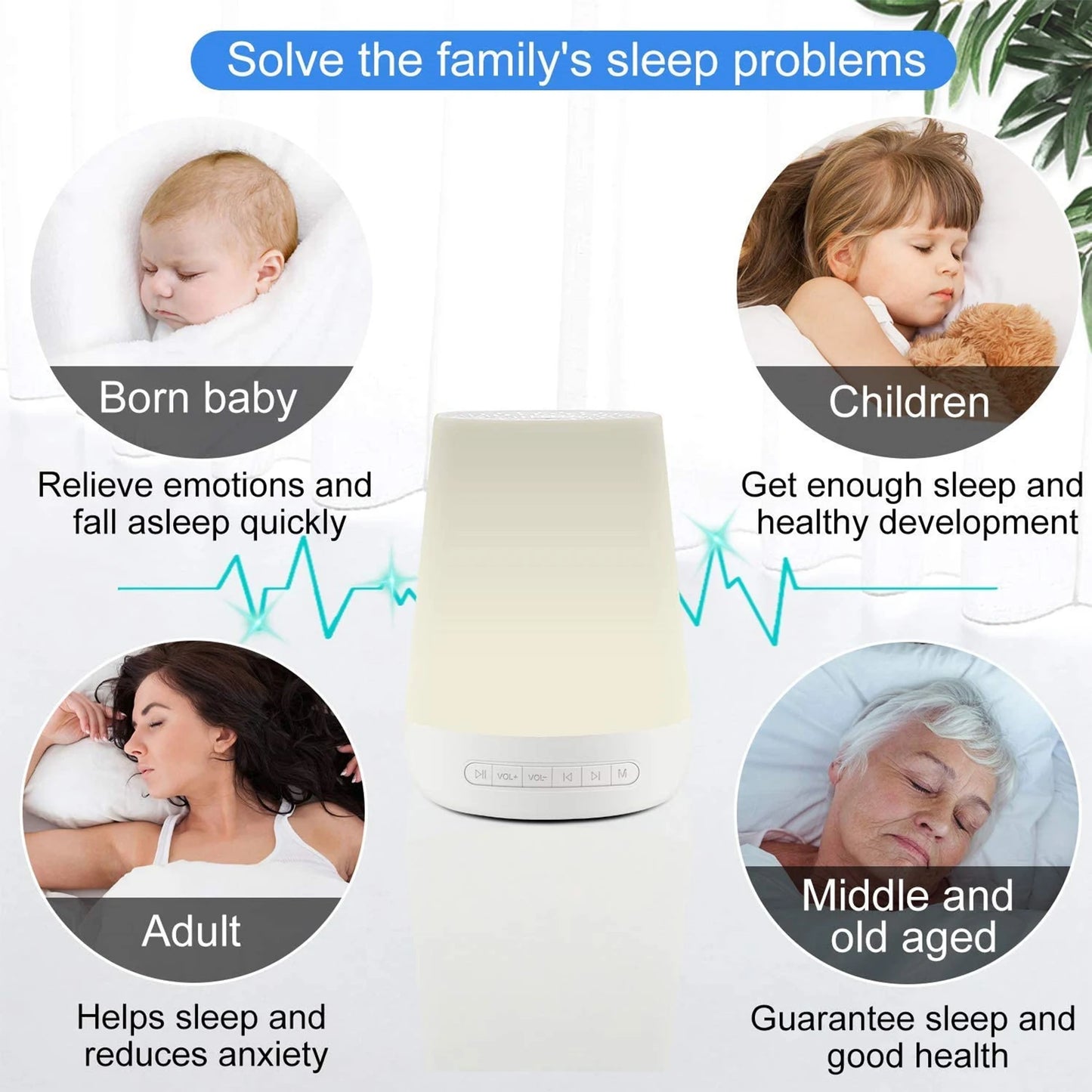 DodoZen™ | Machine à Bruit Blanc Intelligente & Veilleuse Apaisante pour Bébé