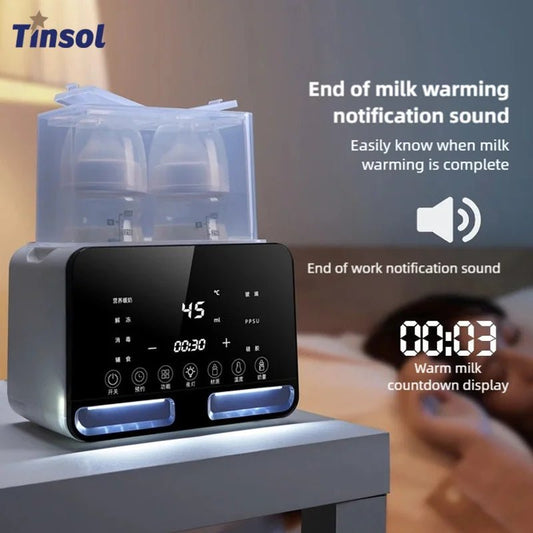 TINSOL New Smart Milk Warmer Baby Bottle Thermos Multi-functional Quick Baby Products Breastmilk Warmer Bottle Sterilizer - Nidoozi