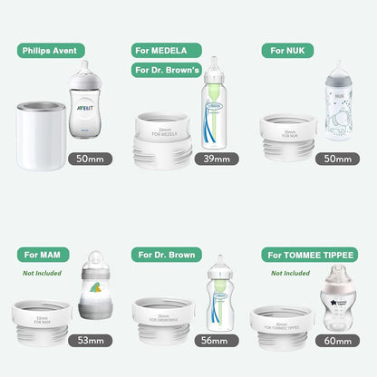BornBL N1S Portable Baby Bottle Warmer, Fast Heating Travel Milk Warmer, 8800mAh Breastmilk  Warmer On The Go with 3 Adapters