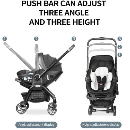 3-in-1 baby safety stroller, two-way newborn baby safety seat, portable 3-in-1 stroller for ages 0-2le for 0-2 years old