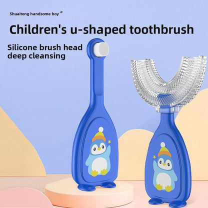 Children's U - Shaped Soft Silicone Toothbrush - Nidoozi