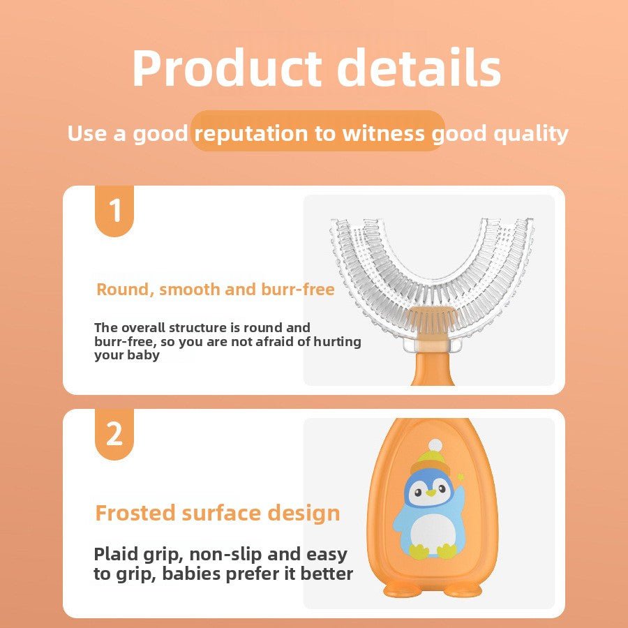 Children's U - Shaped Soft Silicone Toothbrush - Nidoozi