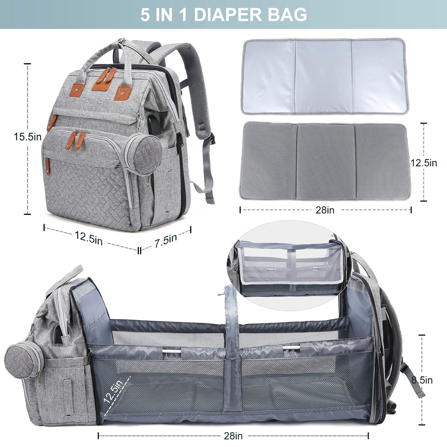 Folding Crib Backpack - Nidoozi